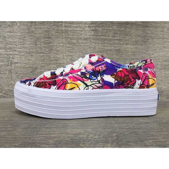 Keds Triple up Watercolor Floral sneakers Size 7 - Picture 4 of 11